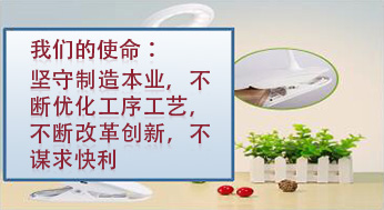 我們的使命：堅(jiān)守制造本業(yè)，不斷優(yōu)化工序工藝，不斷改革創(chuàng)新，不謀求快利